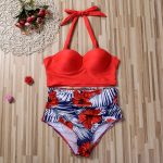 Women-Push-Up-Bikini-Set-Summer-Sexy-Slim-Flower-Print-Female-High-Waist-Swimming-Suits